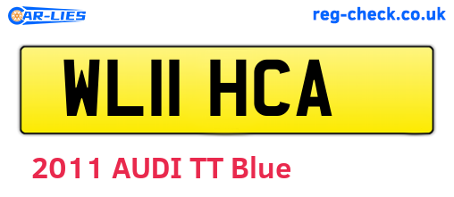 WL11HCA are the vehicle registration plates.