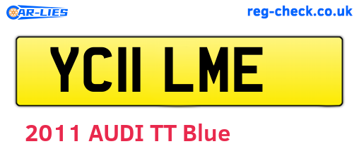 YC11LME are the vehicle registration plates.