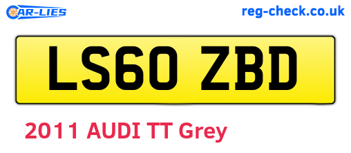 LS60ZBD are the vehicle registration plates.