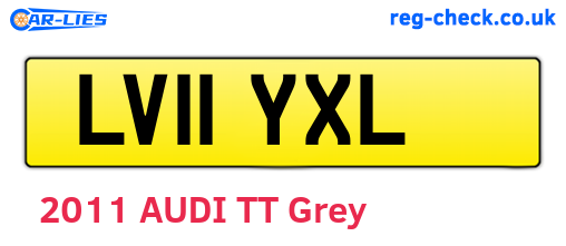 LV11YXL are the vehicle registration plates.