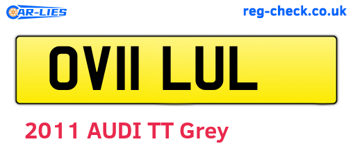 OV11LUL are the vehicle registration plates.