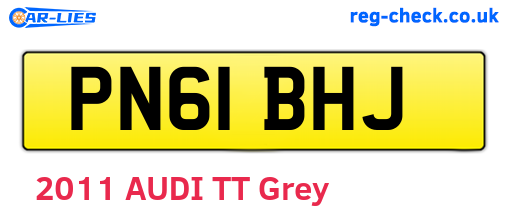 PN61BHJ are the vehicle registration plates.