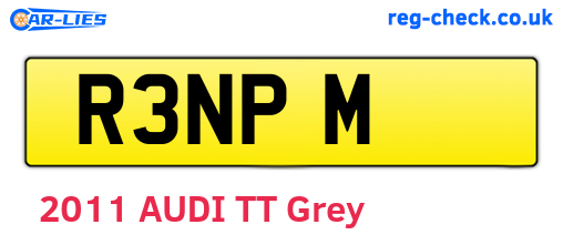 R3NPM are the vehicle registration plates.