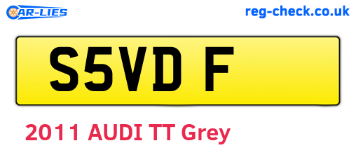 S5VDF are the vehicle registration plates.