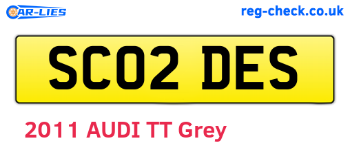 SC02DES are the vehicle registration plates.
