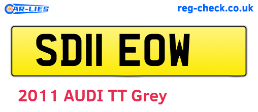 SD11EOW are the vehicle registration plates.
