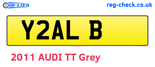 Y2ALB are the vehicle registration plates.