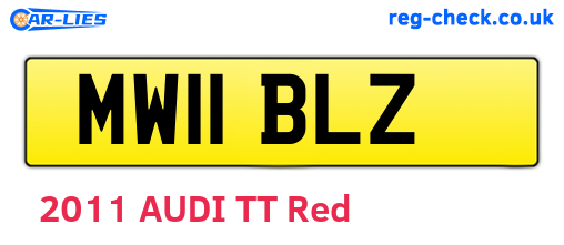 MW11BLZ are the vehicle registration plates.