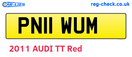 PN11WUM are the vehicle registration plates.