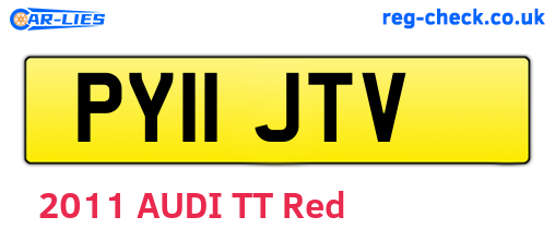 PY11JTV are the vehicle registration plates.