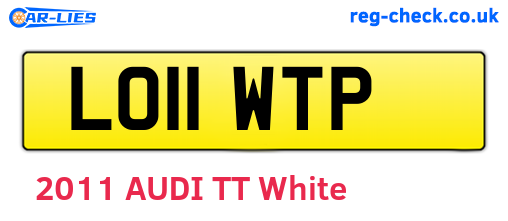 LO11WTP are the vehicle registration plates.