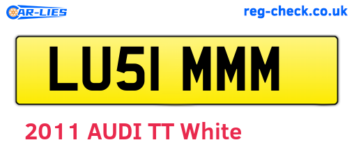 LU51MMM are the vehicle registration plates.