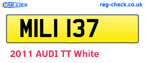 MIL1137 are the vehicle registration plates.