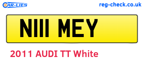 N111MEY are the vehicle registration plates.