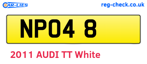 NPO48 are the vehicle registration plates.