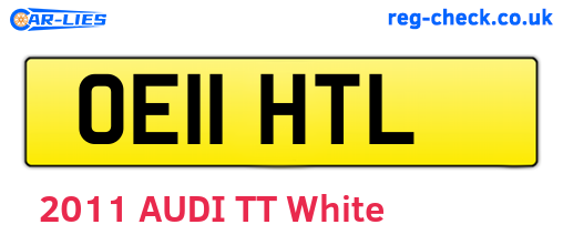 OE11HTL are the vehicle registration plates.