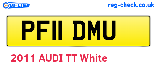 PF11DMU are the vehicle registration plates.