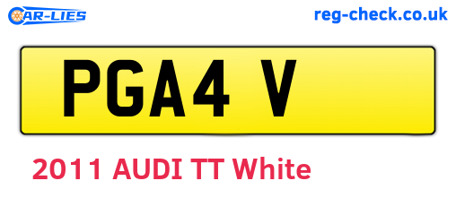 PGA4V are the vehicle registration plates.
