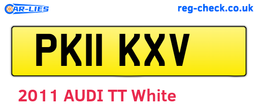 PK11KXV are the vehicle registration plates.