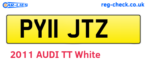 PY11JTZ are the vehicle registration plates.