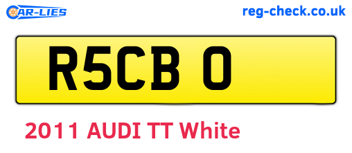 R5CBO are the vehicle registration plates.
