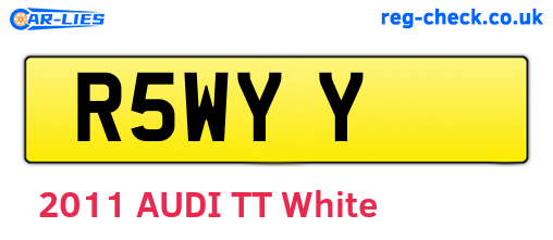 R5WYY are the vehicle registration plates.