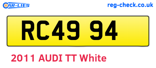 RC4994 are the vehicle registration plates.