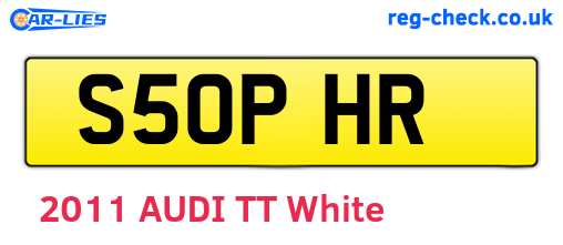 S50PHR are the vehicle registration plates.
