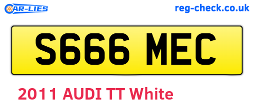S666MEC are the vehicle registration plates.