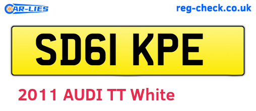 SD61KPE are the vehicle registration plates.