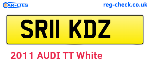 SR11KDZ are the vehicle registration plates.
