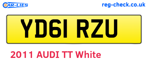 YD61RZU are the vehicle registration plates.