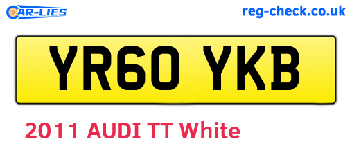 YR60YKB are the vehicle registration plates.