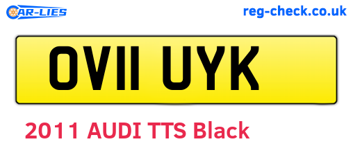 OV11UYK are the vehicle registration plates.