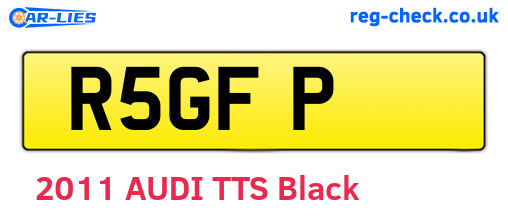 R5GFP are the vehicle registration plates.