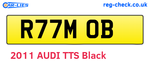 R77MOB are the vehicle registration plates.