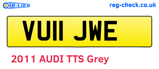 VU11JWE are the vehicle registration plates.