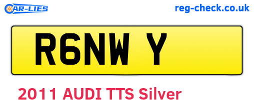 R6NWY are the vehicle registration plates.
