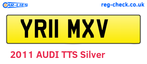 YR11MXV are the vehicle registration plates.