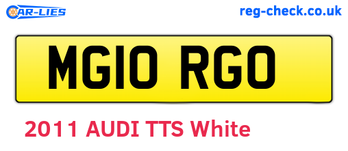 MG10RGO are the vehicle registration plates.