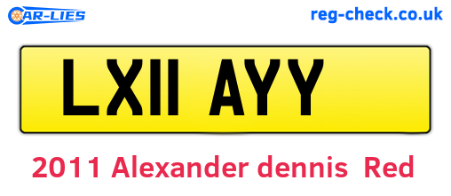 Red 2011 Alexander dennis  (LX11AYY)