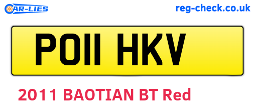 PO11HKV are the vehicle registration plates.