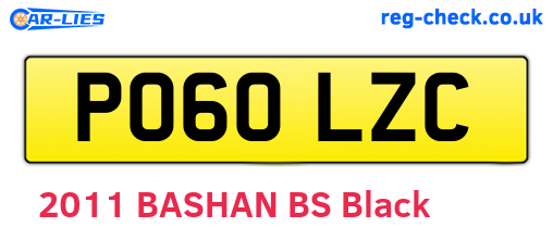 PO60LZC are the vehicle registration plates.