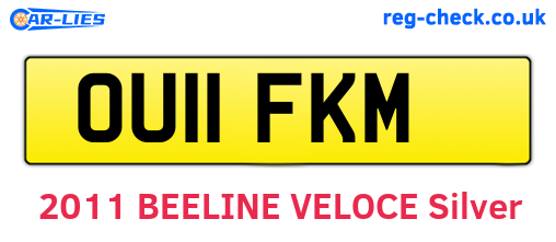 OU11FKM are the vehicle registration plates.