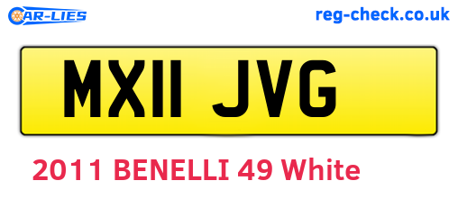 MX11JVG are the vehicle registration plates.