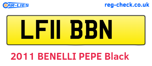 LF11BBN are the vehicle registration plates.