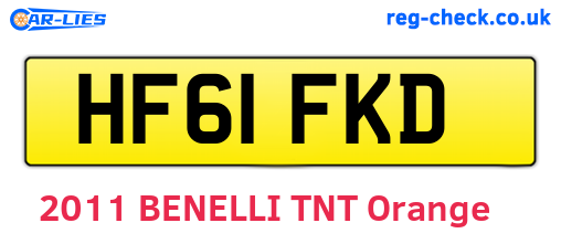 HF61FKD are the vehicle registration plates.