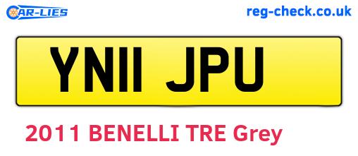 YN11JPU are the vehicle registration plates.