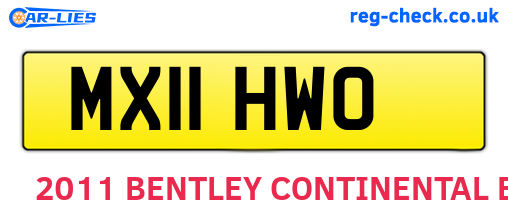 MX11HWO are the vehicle registration plates.