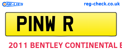 P1NWR are the vehicle registration plates.